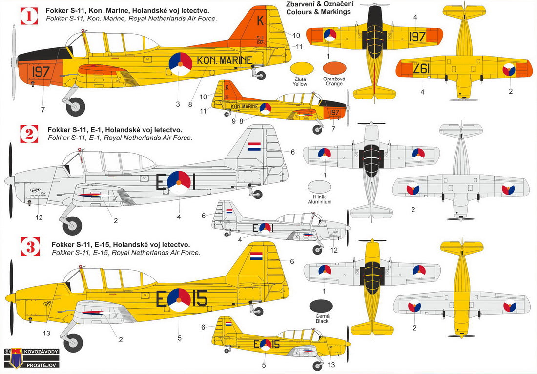 Kovozavody Prostejov 72371 1:72 Fokker S-11 'Instructor'