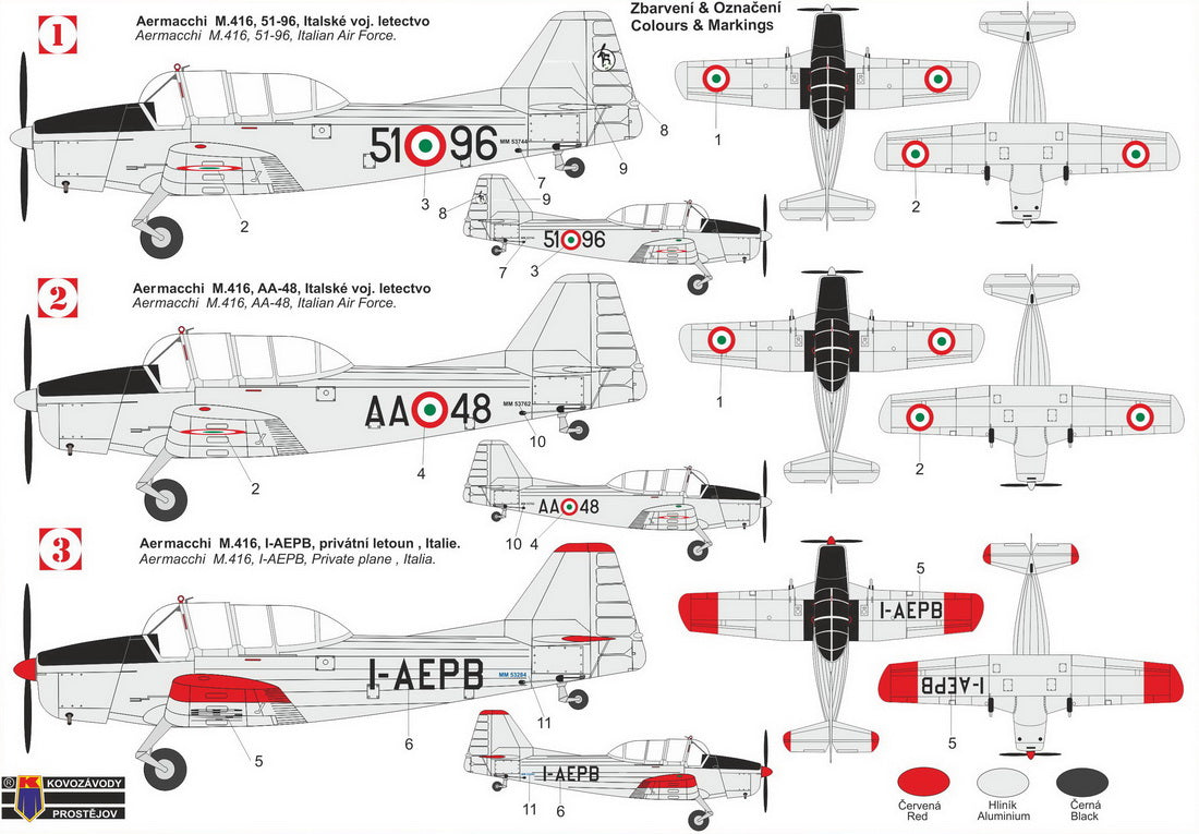 Kovozavody Prostejov 72374 1:72 Aermacchi M.416