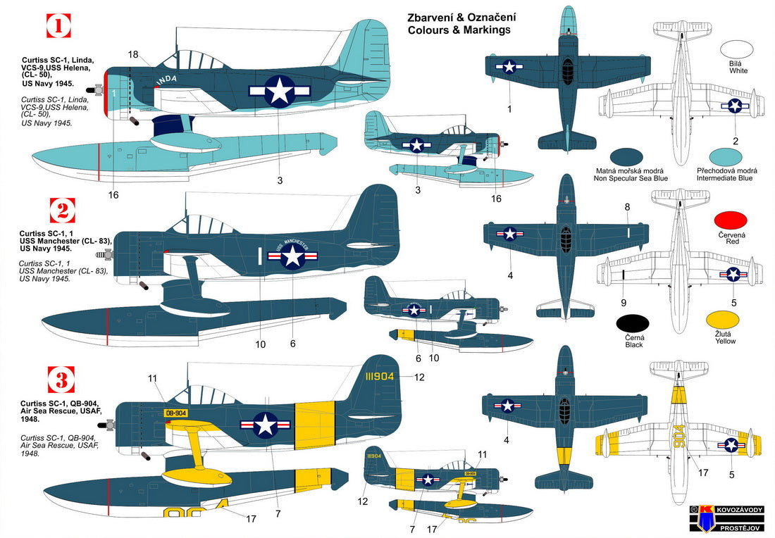 Kovozavody Prostejov 72375 1:72 Curtiss SC-1 'Seahawk' with Float