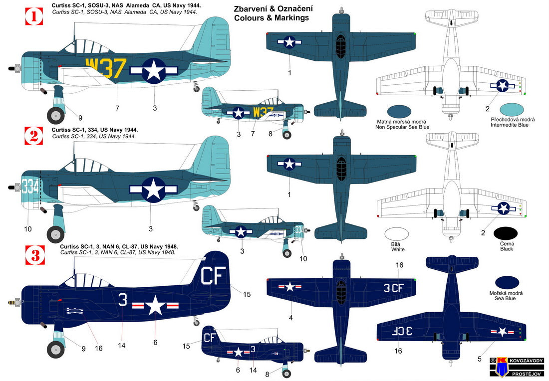 Kovozavody Prostejov 72376 1:72 Curtiss SC-1 'Seahawk' with Wheels