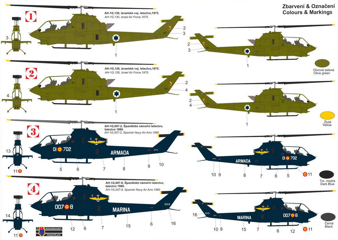 Kovozavody Prostejov 72380 1:72 Bell AH-1G Huey Cobra 'International'