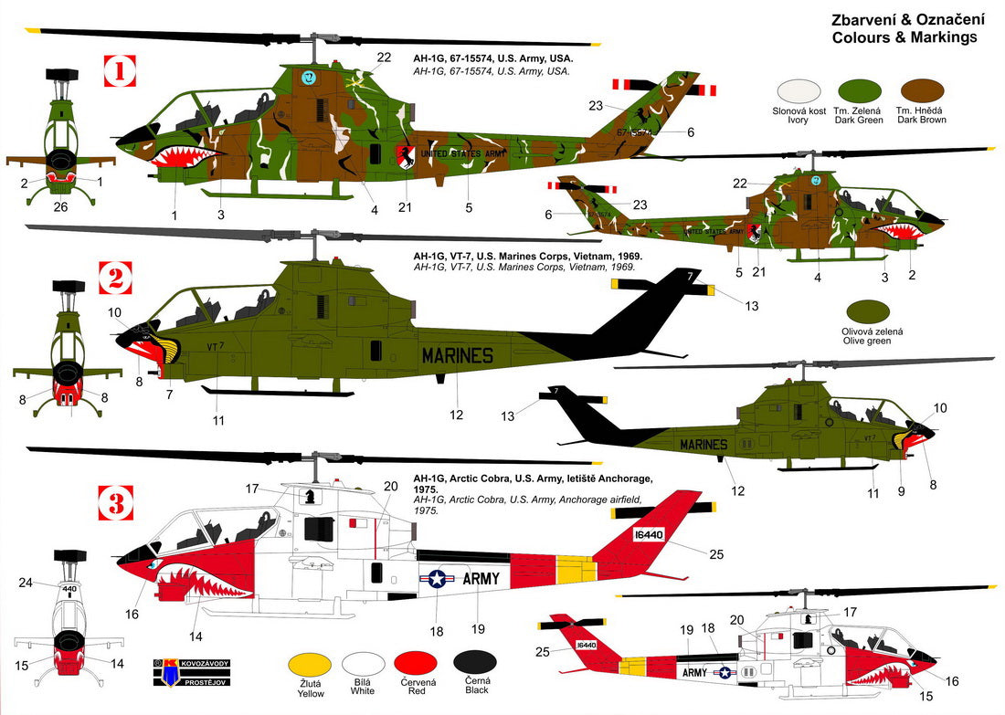 Kovozavody Prostejov 72381 1:72 Bell AH-1G Huey Cobra 'Special Markings'