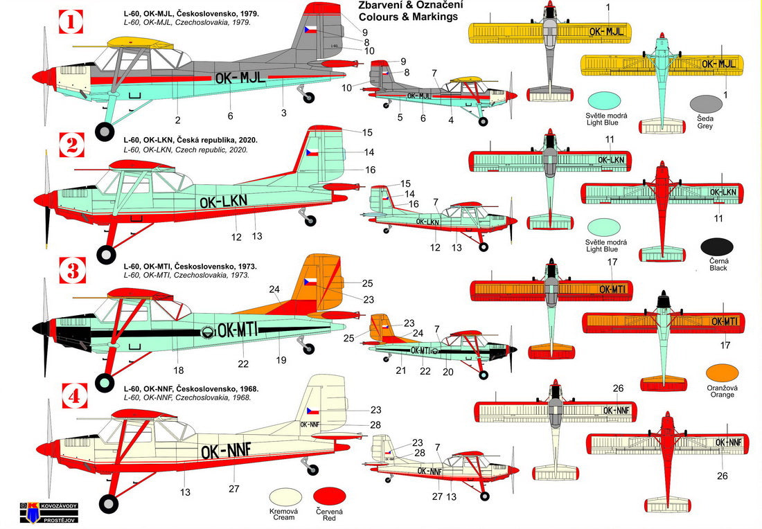 Kovozavody Prostejov 72382 1:72 Let L-60 'Brigadyr'