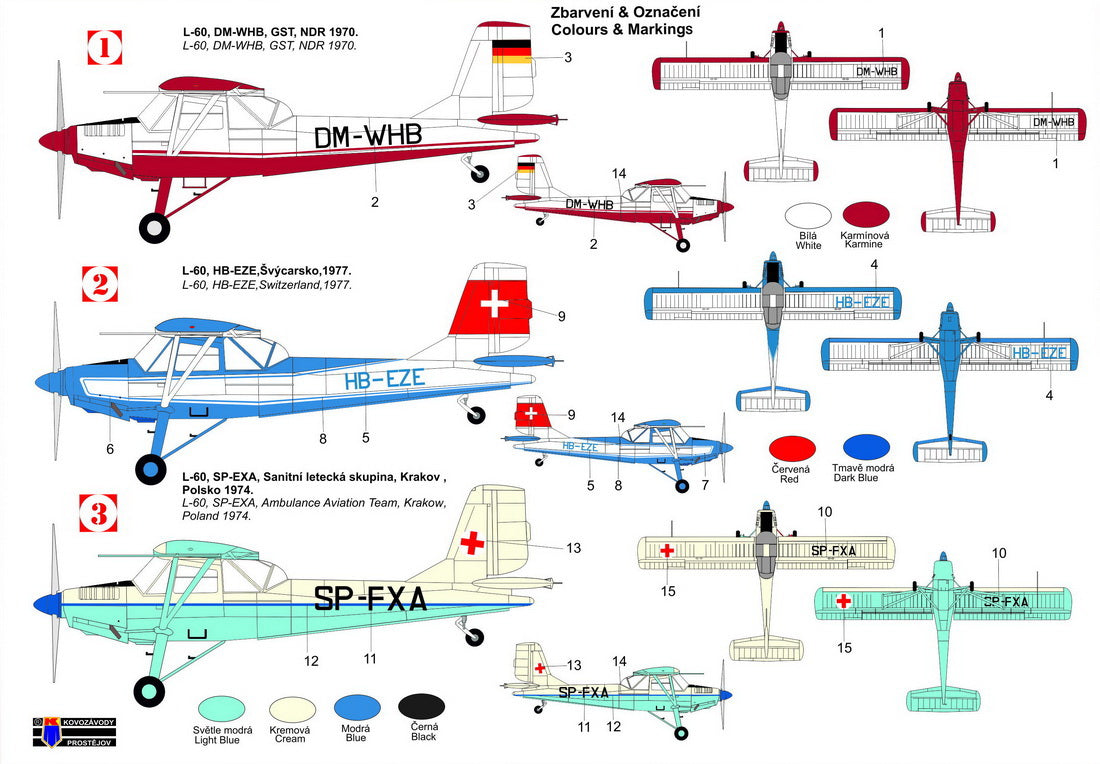 Kovozavody Prostejov 72383 1:72 Let L-60 'Brigadyr' Export