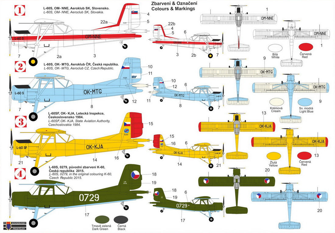 Kovozavody Prostejov 72385 1:72 Let L-60S/SF 'Brigadyr'