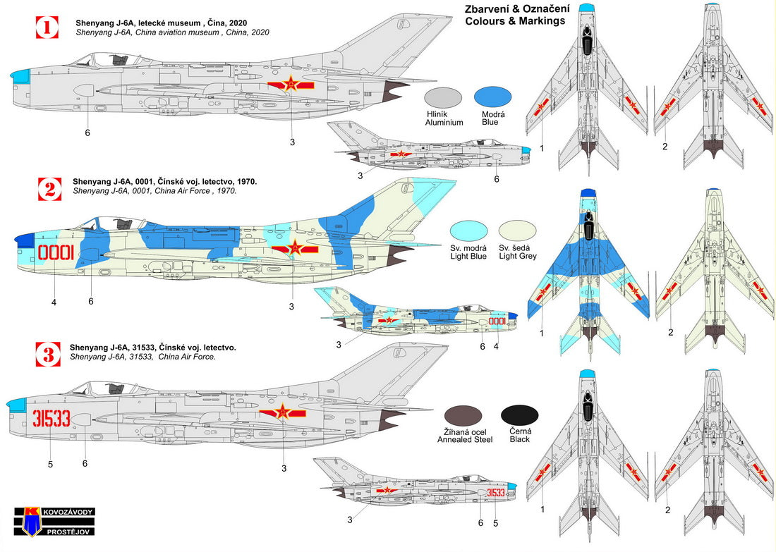 Kovozavody Prostejov 72388 1:72 Shenyang J-6A 'Chinese Fighter'