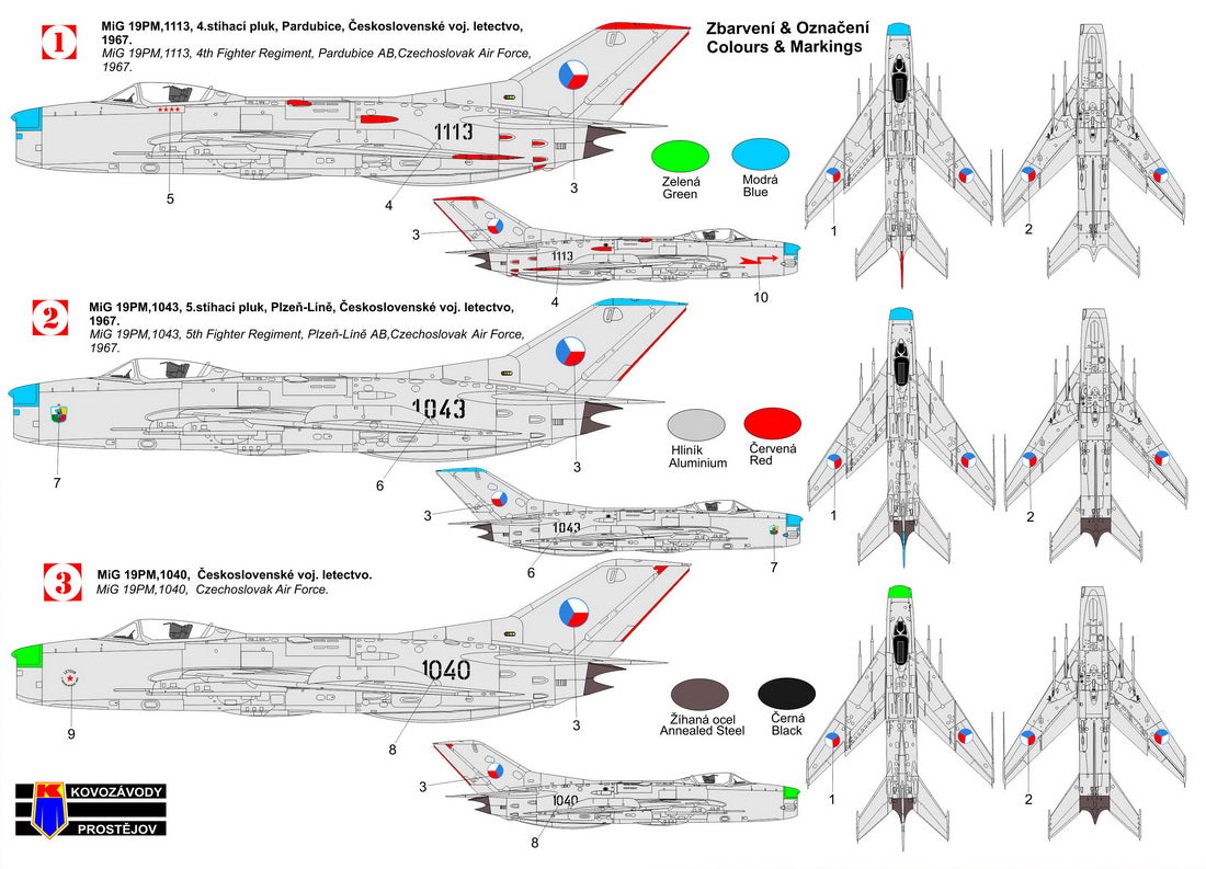 Kovozavody Prostejov 72390 1:72 Mikoyan MiG-19PM 'Czechoslovak AF'