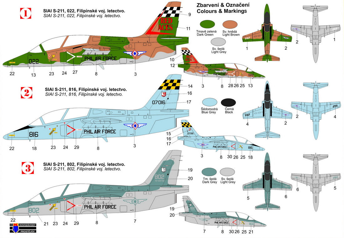 Kovozavody Prostejov 72405 1:72 SIAI S-211 'Philippine AF'