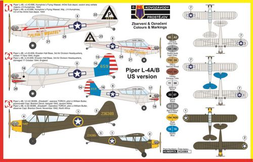 Kovozavody Prostejov 7240 1:72 Piper L-4A/B USAAF