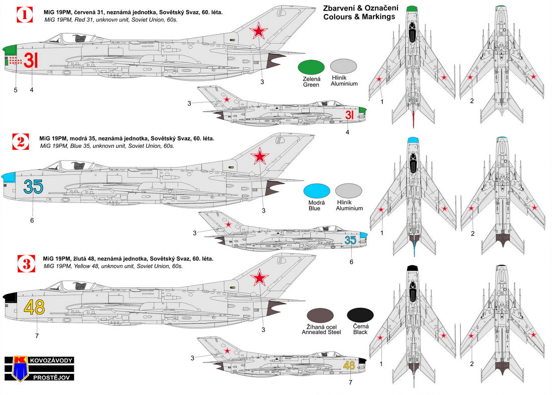 Kovozavody Prostejov 72411 1:72 Mikoyan MiG-19PM 'Soviet Air Force'