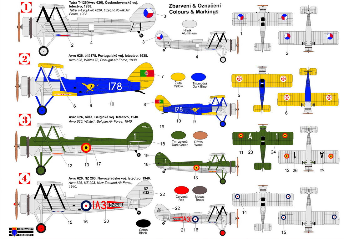 Kovozavody Prostejov 72413 1:72 Avro 626 'Prefect'