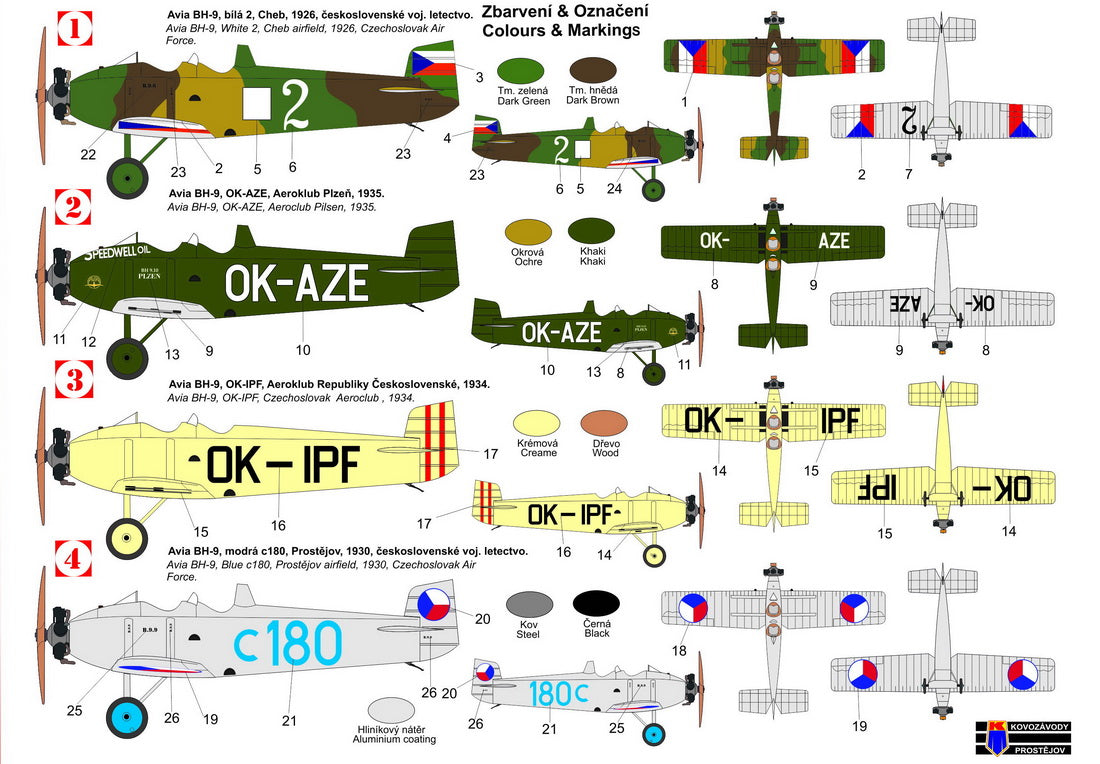 Kovozavody Prostejov 72414 1:72 Avia BH-9 'Boska'