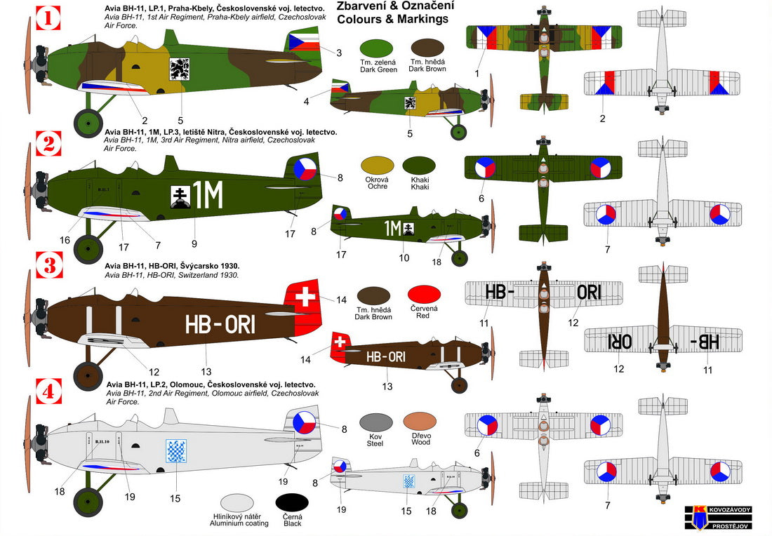 Kovozavody Prostejov 72415 1:72 Avia BH-11 'Boska'