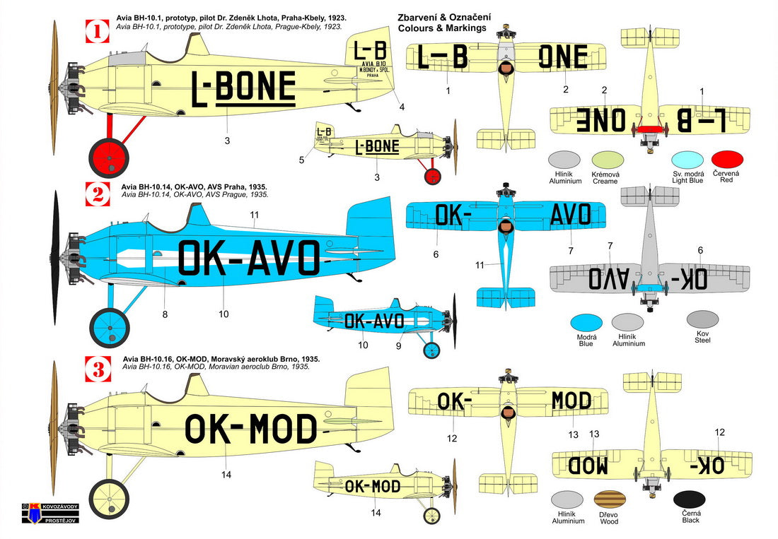 Kovozavody Prostejov 72421 1:72 Avia BH-10 Czechoslovak sports plane