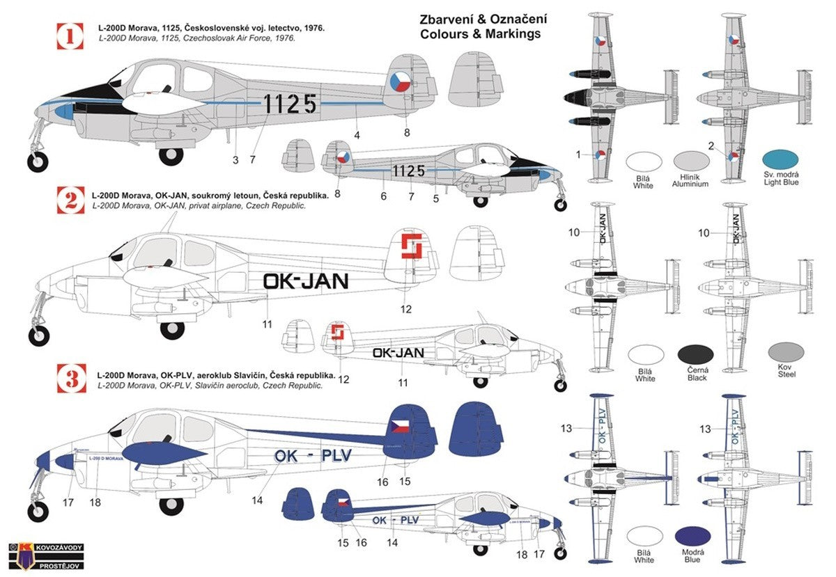 Kovozavody Prostejov 72424 1:72 Let L-200D 'Morava'