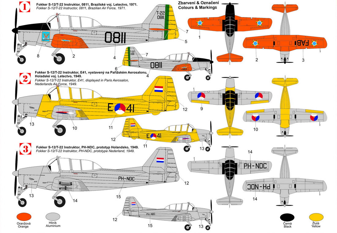 Kovozavody Prostejov 72425 1:72 Fokker S-12/T-22 'Instructor'