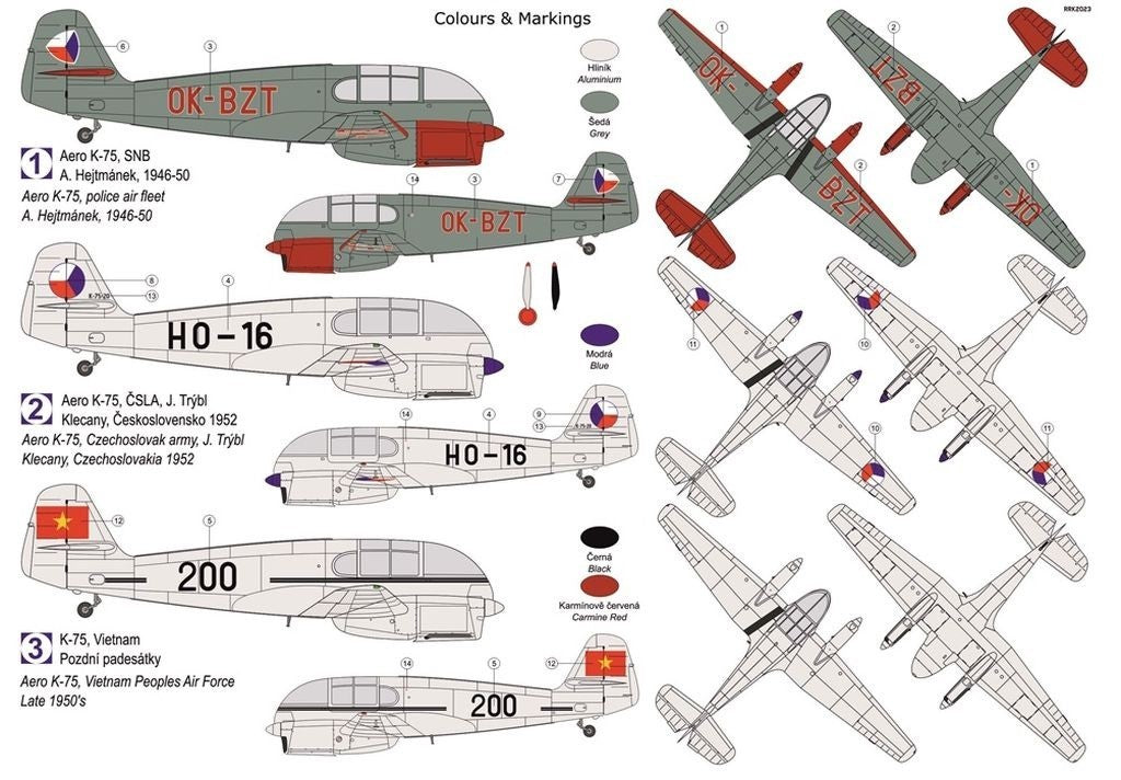 Kovozavody Prostejov 72429 1:72 Aero K-75 “Military”