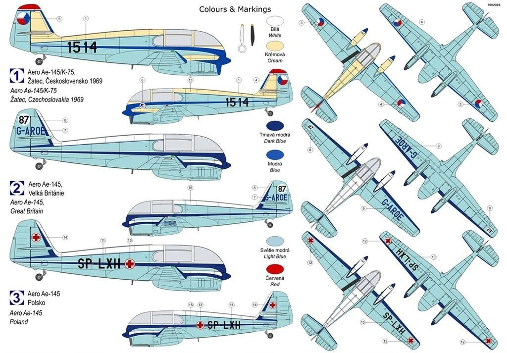 Kovozavody Prostejov 72434 1:72 Aero Ae-145 Special Markings