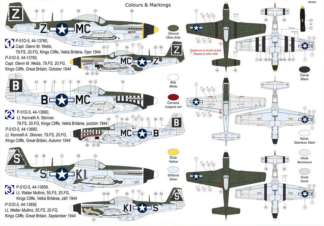 Kovozavody Prostejov 72440 1:72 North-American P-51D-5 Mustang '20th FG' New Mould in 2024