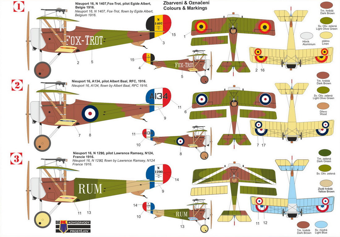 Kovozavody Prostejov 72452 1:72 Nieuport Nie-16 'Other services'