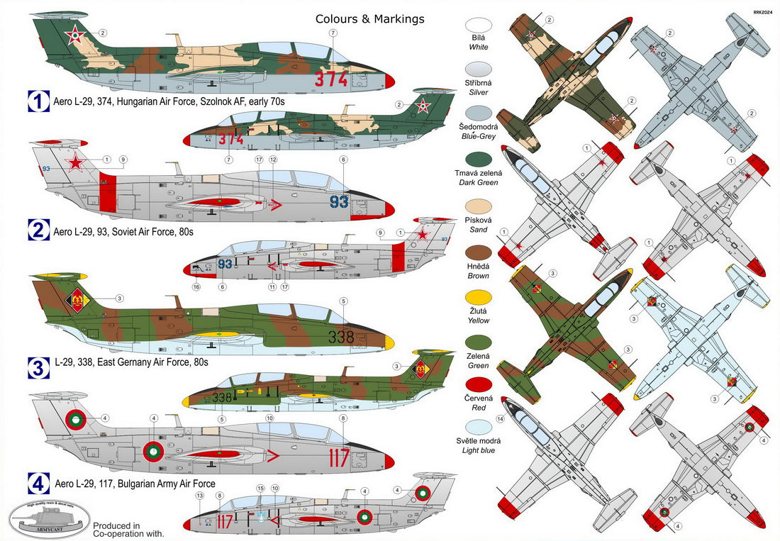 Kovozavody Prostejov 72459 1:72 Aero L-29 Delfín 'Warsaw Pact'