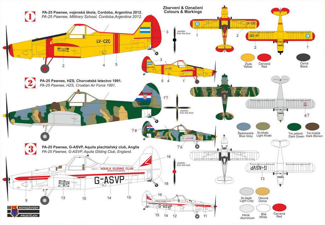 Kovozavody Prostejov 72473 1:72 Piper Pa-25 'Pawnee', Pt.2