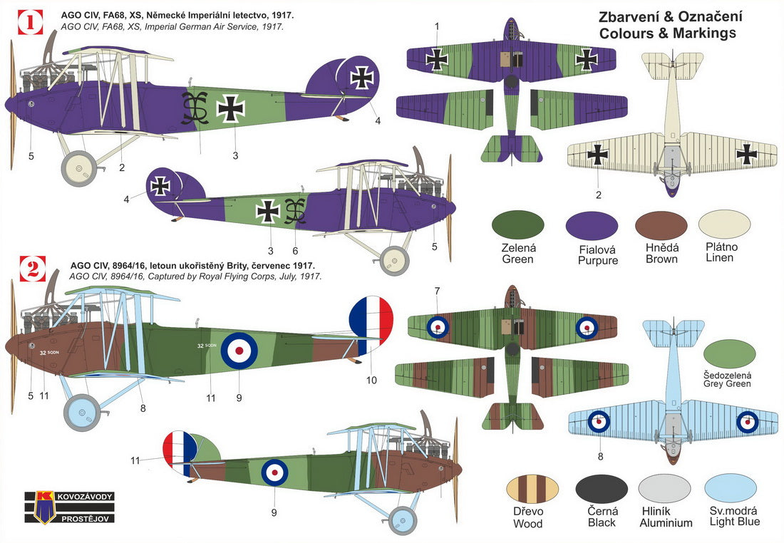 Kovozavody Prostejov 72480 1:72 AGO C.IV 'Special markings'