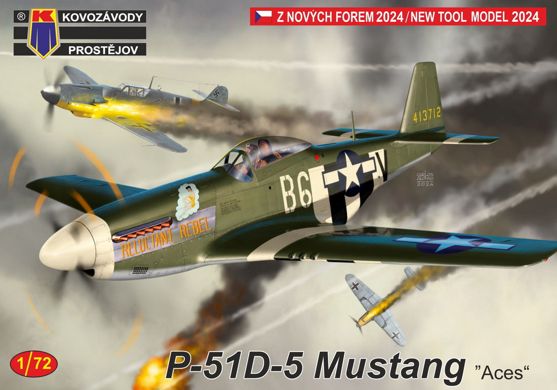 Kovozavody Prostejov 72483 1:72 North-American P-51D-5 Mustang 'Aces' re-release, new decals