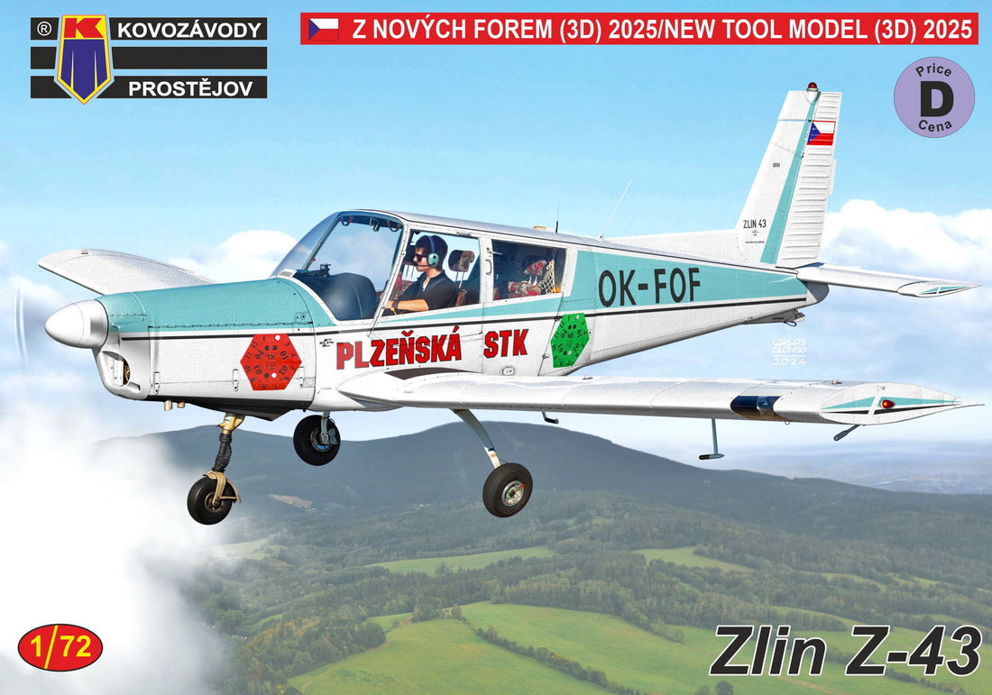 Kovozavody Prostejov 72485 1:72 Zlin Z-43 'Aeroclubs' (Czech Rep., Poland, East Germany) new tool