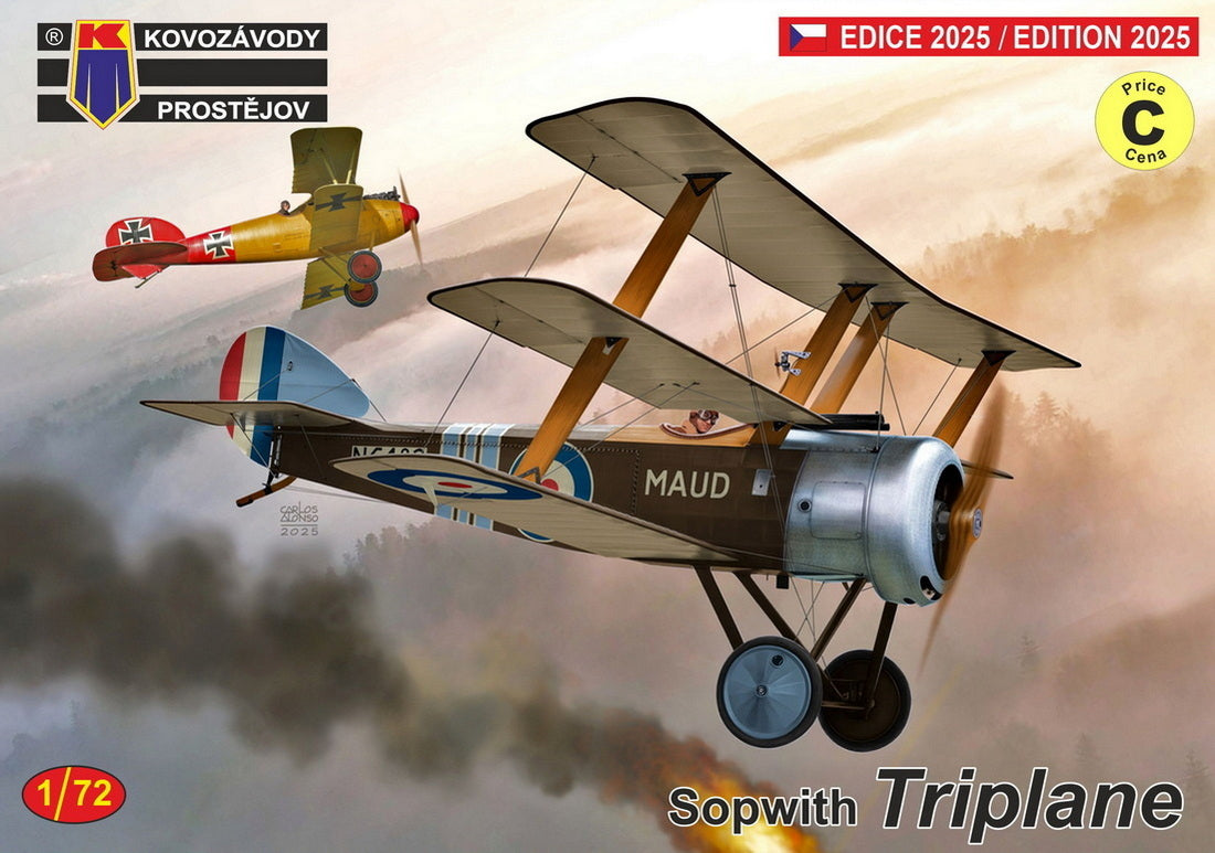 Kovozavody Prostejov 72493 1:72 Sopwith Triplane 'RFC and captured German' re-box, new decals