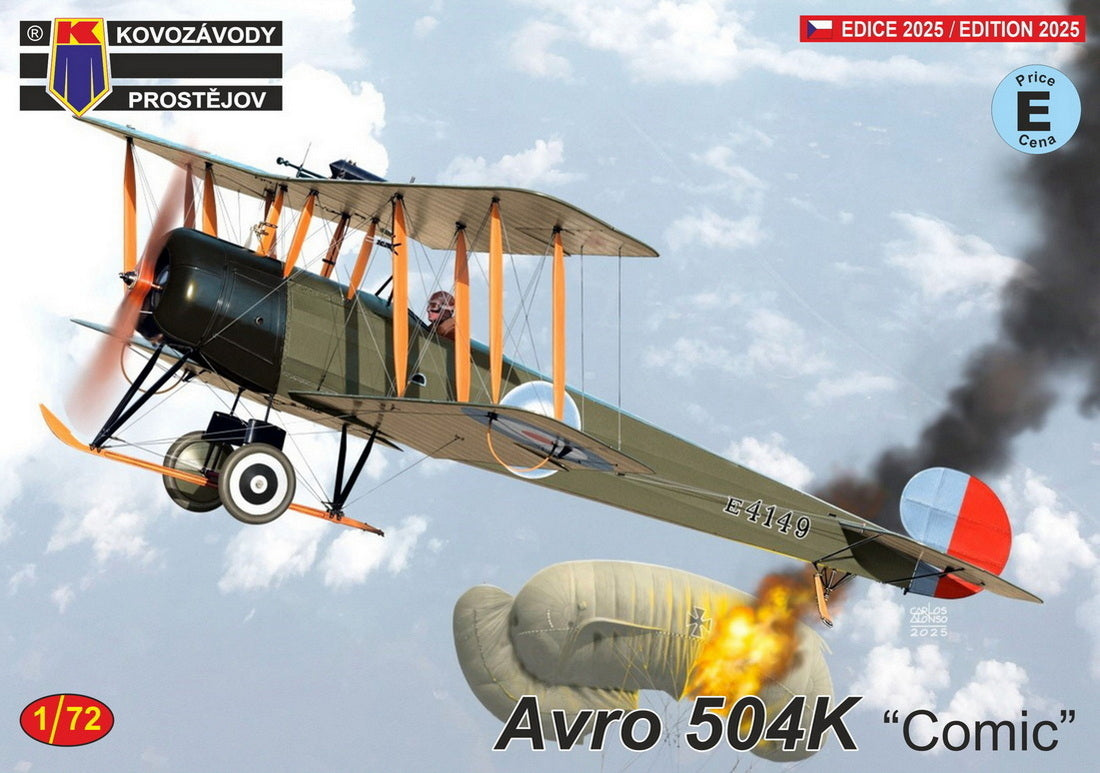 Kovozavody Prostejov 72494 1:72 Avro 504K 'Comic' re-box, new parts & decals