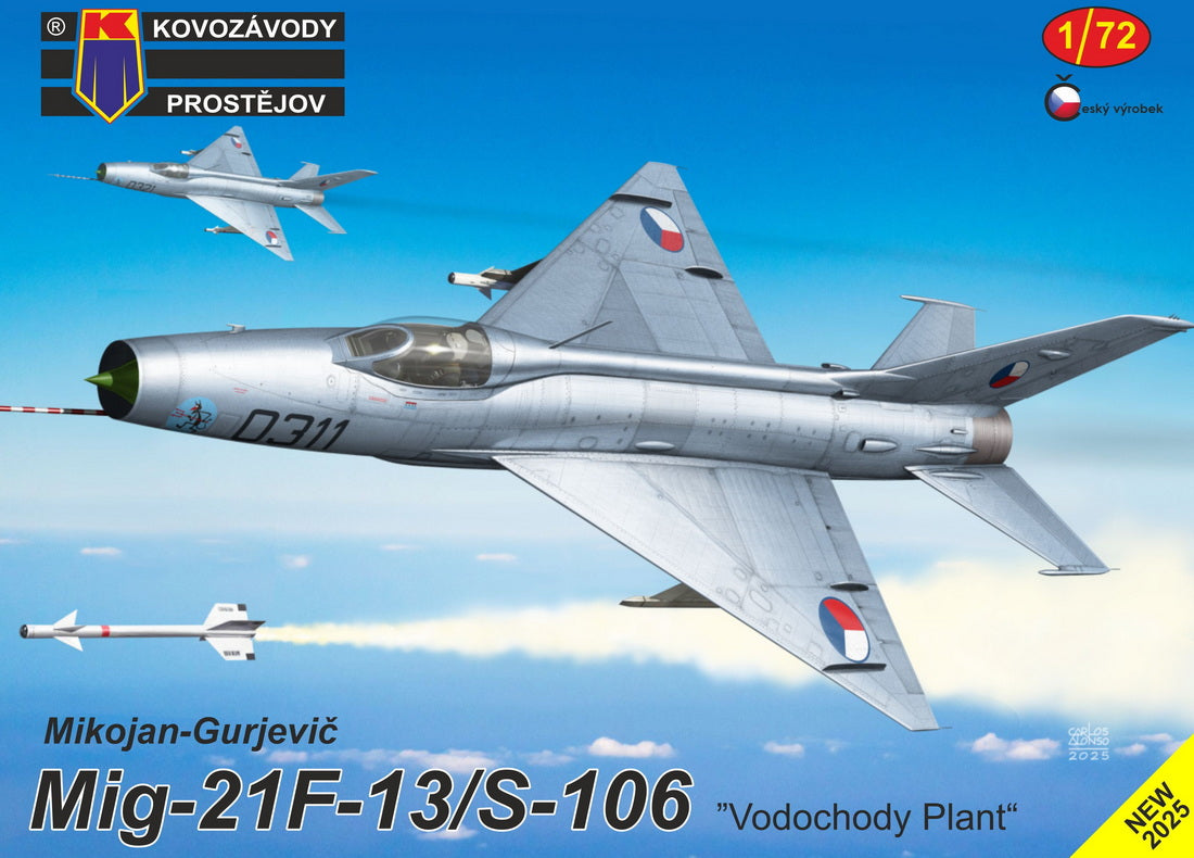 Kovozavody Prostejov KPM72502 1:72 Mikoyan MiG-21F-13/S-106 'Aero Vodochody Plant' (CzAF) New Tooling in 2025