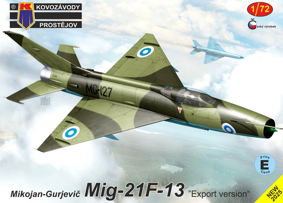 Kovozavody Prostejov KPM72504 1:72 Mikoyan MiG-21F-13 'Export version' (Finland, Yugoslavia, N. Korea, Syria) New Tooling in 2025!