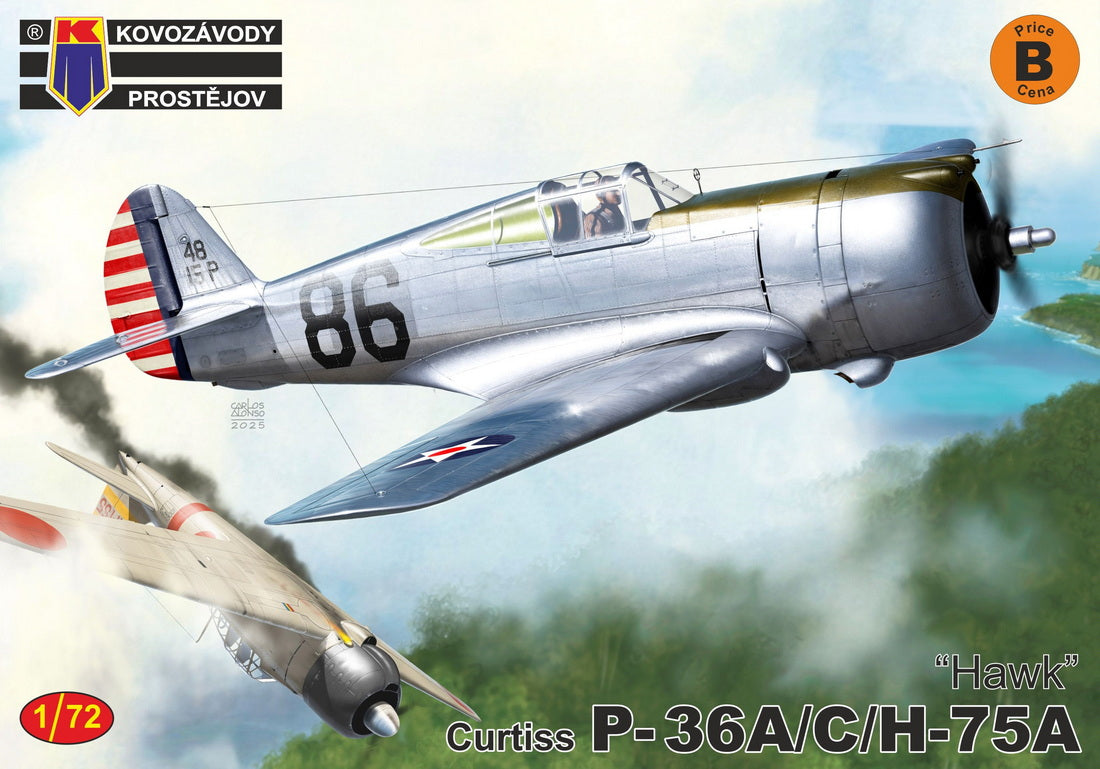 Kovozavody Prostejov 72510 1:72 Curtiss P-36A/C/H-75A 'Hawk' re-box, with new decals