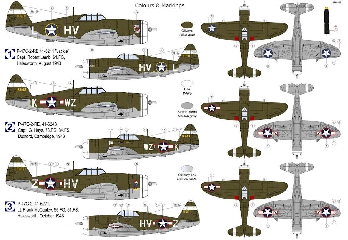 Kovozavody Prostejov 72512 1:72 Republic P-47C-2 Thunderbolt