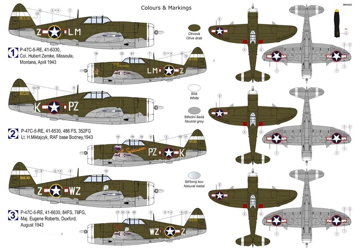 Kovozavody Prostejov 72514 1:72 Republic P-47C-2/5 Thunderbolt