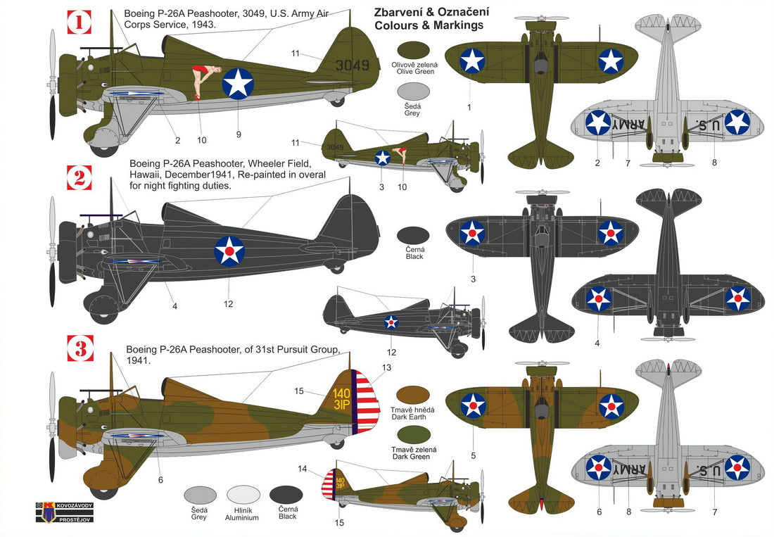 Kovozavody Prostejov 72516 1:72 Boeing P-26 'Peashooter 'USAAC'/USAF new tool