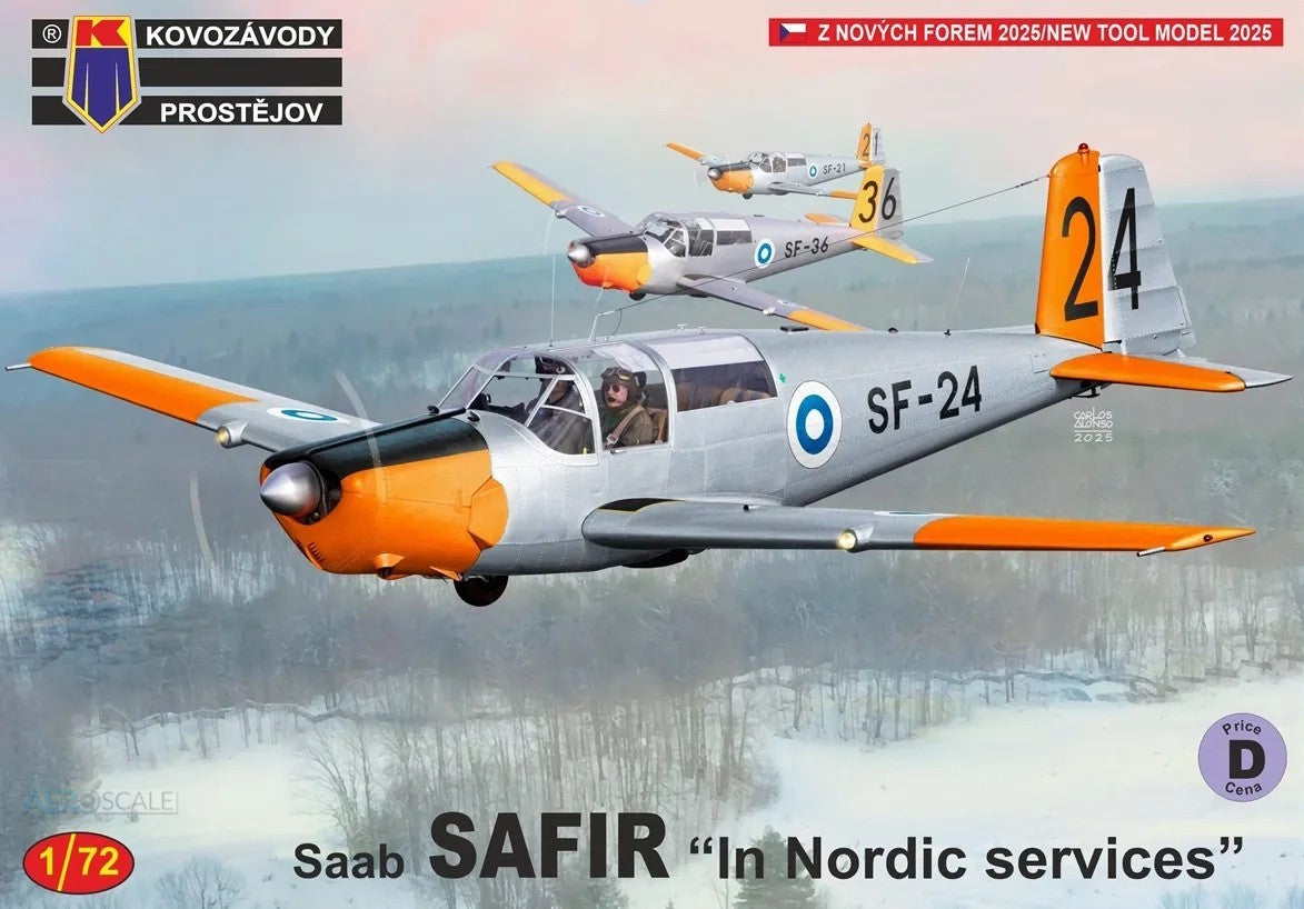 Kovozavody Prostejov 72524 1:72 SAAB Safir In Nordic services