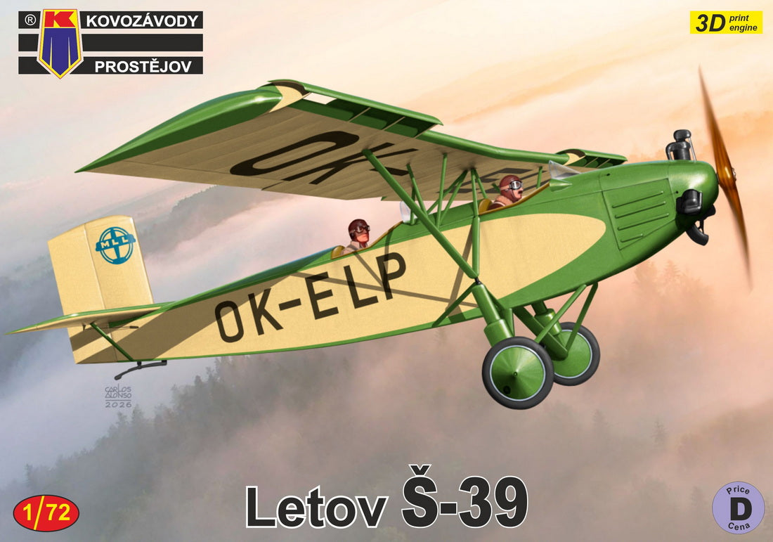 Kovozavody Prostejov 72540 1:72 Letov Š-39 'Series production' new tool, 3D printed parts (engine)