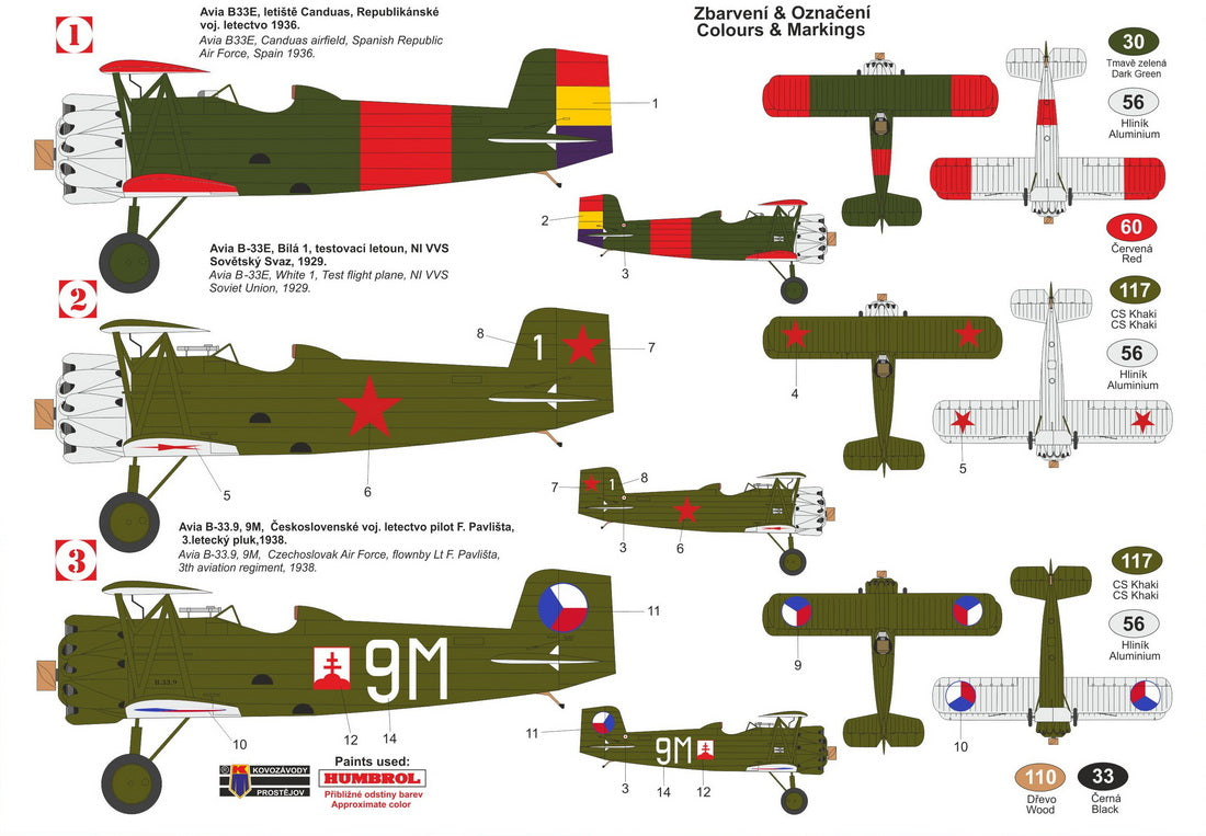 Kovozavody Prostejov 72543 1:72 Avia BH-33E 'Jupiter in the sky'