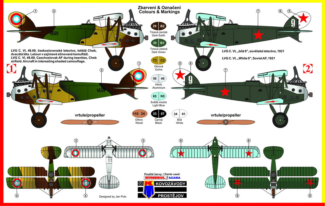 Kovozavody Prostejov 7271 1:72 LVG C.VI 'Czechoslovak AF & Soviet AF'