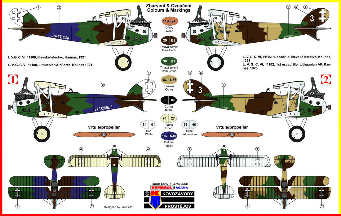 Kovozavody Prostejov 7273 1:72 LVG C.VI 'Lithuanian Air Force'