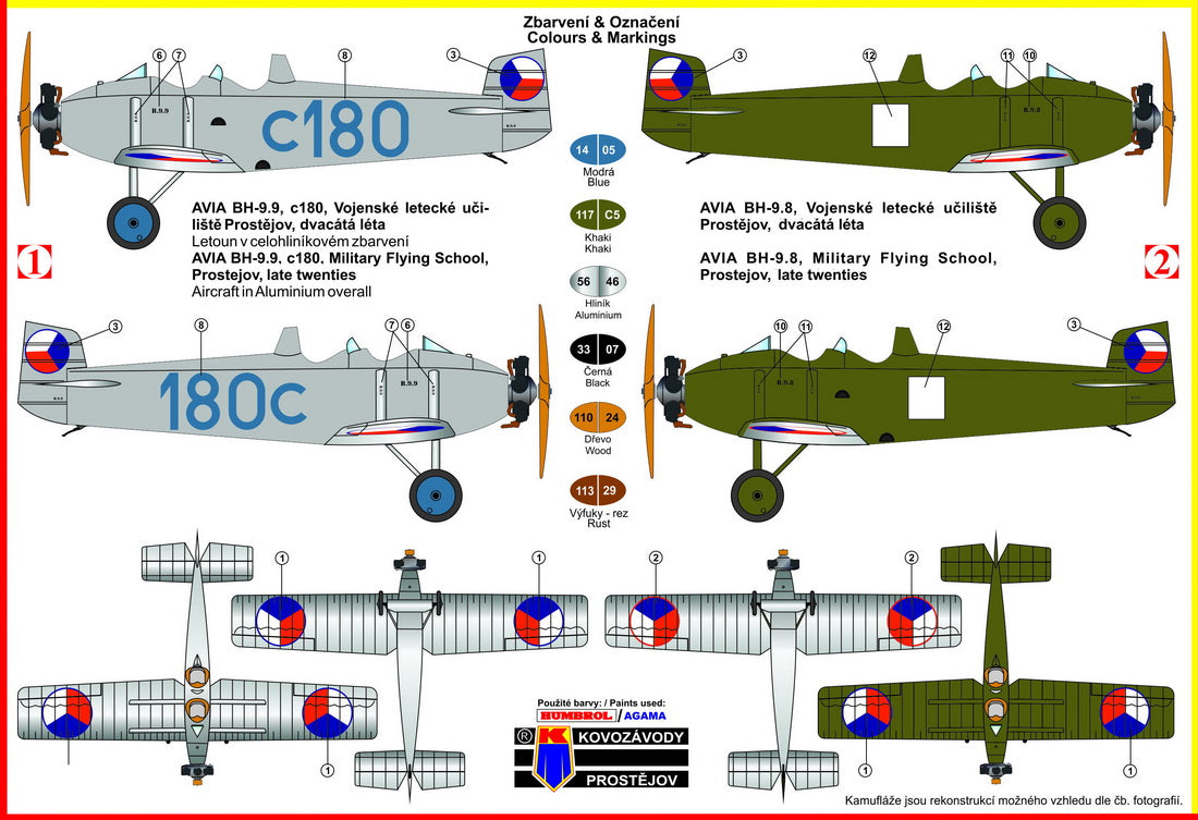 Kovozavody Prostejov 7276 1:72 Avia B-9 'Military'