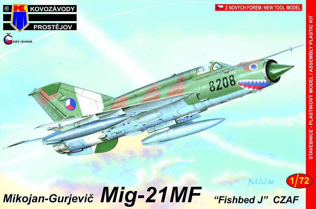 Kovozavody Prostejov 7284 1:72 Mikoyan MiG-21MF Fished J 'Czechoslovak AF'