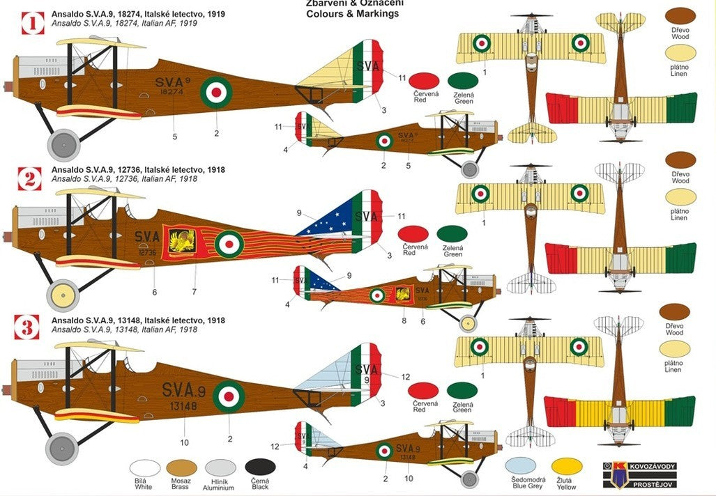 Kovozavody Prostejov 72445 1:72 Ansaldo S.V.A.9 ‘Italian Eagles