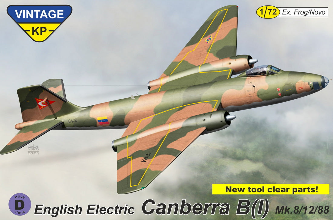 Kovozavody Prostejov V7203 1:72 Canberra B (I) Mk.12 ex-Novo, new tool clear parts