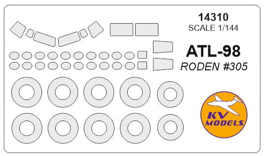 KV Models 14310 1:144 Carvair ATL-98 canopy frame paint mask AND wheel paint mask