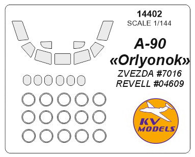 KV Models 14402 1:144 Ekranoplan A-90 Orljonok Caspian Sea Monster + side windows for fuselage