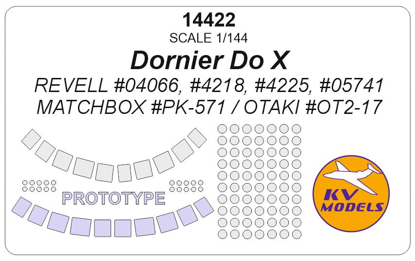 KV Models 14422 1:144 Dornier Do.X  + prototype masks
