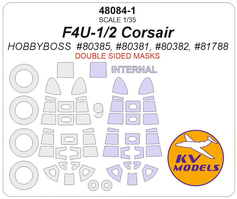 KV Models KV48084-1 1:48 Vought F4U-1/2 Corsair